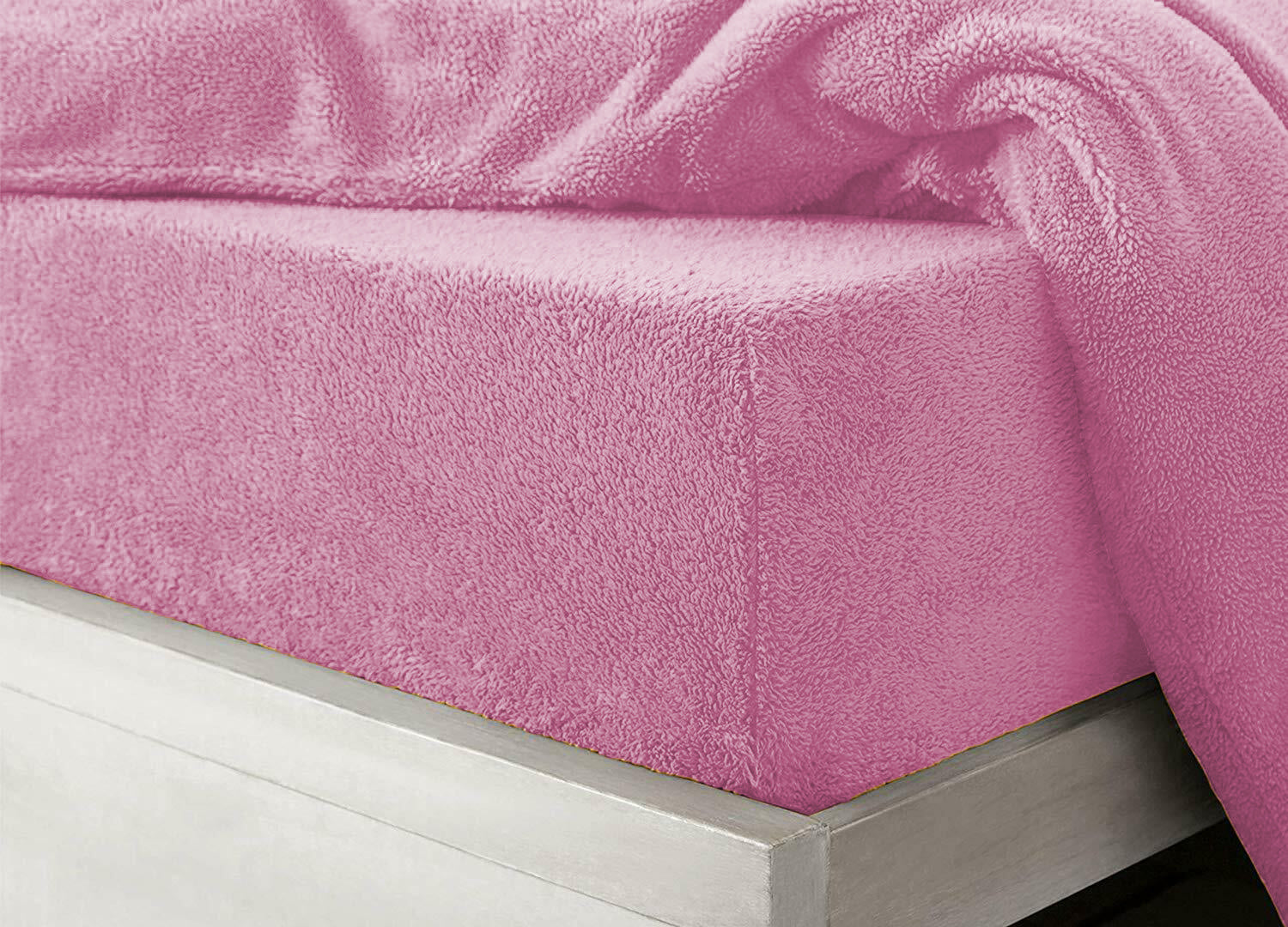 Teddy Coral Fleece Fitted Bed Sheets