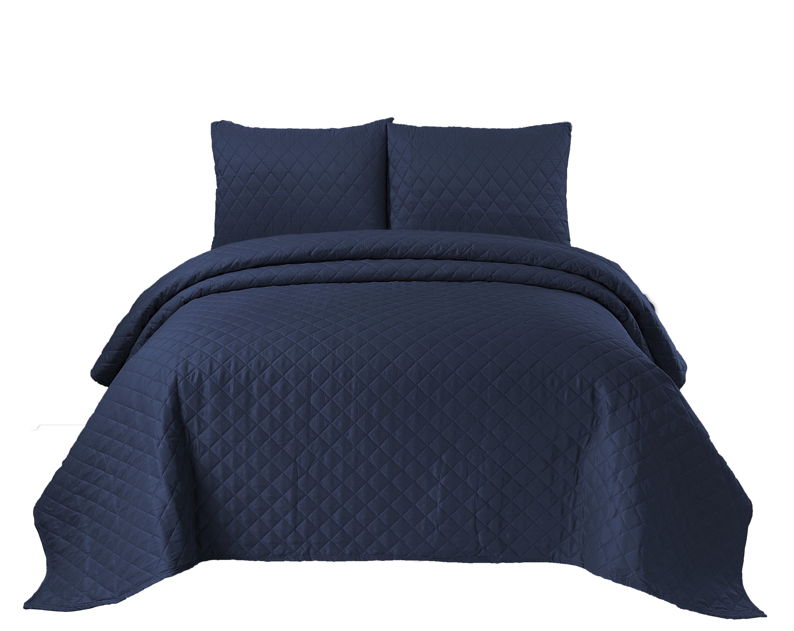 3 Piece Quilted Emboss Bedspread