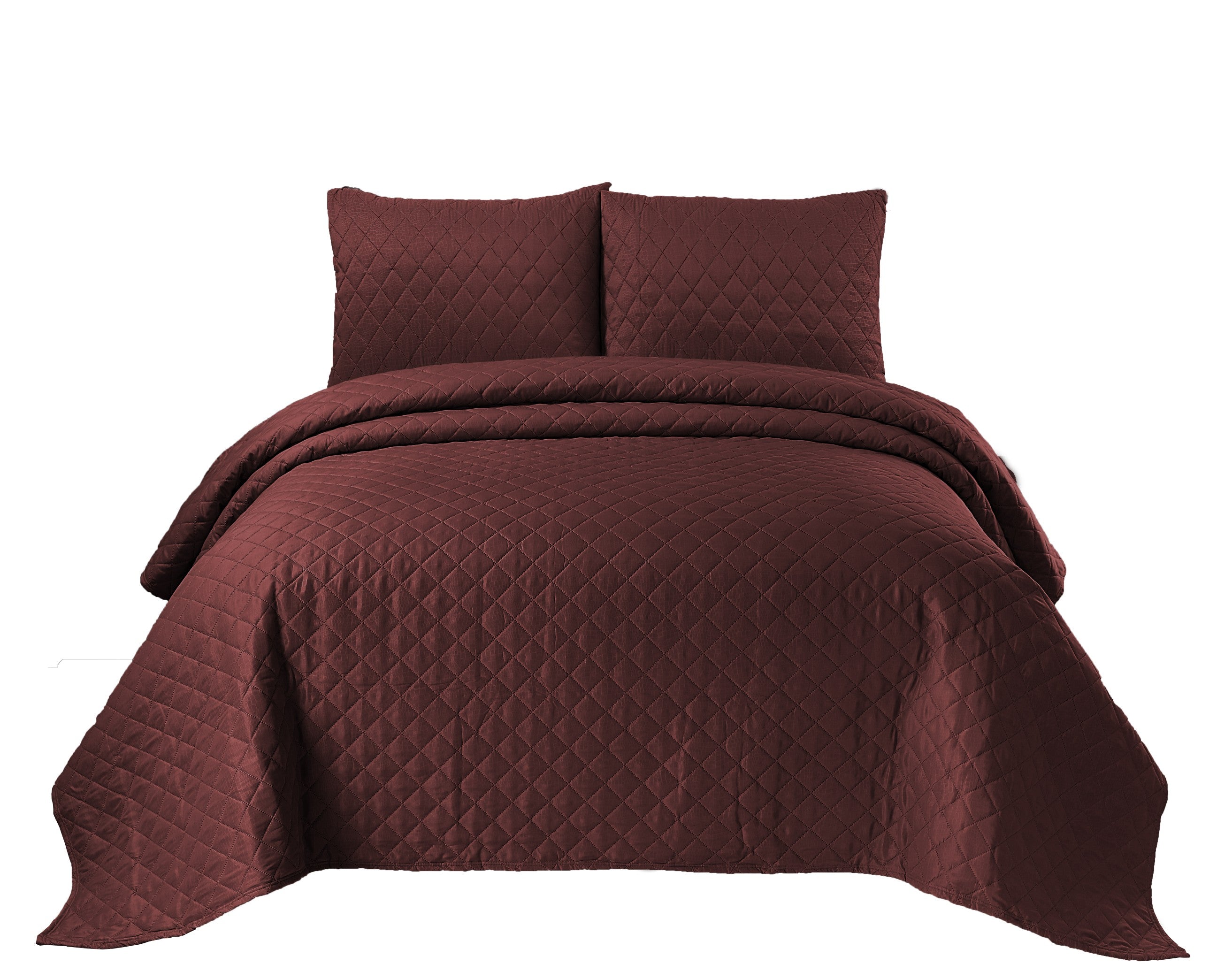 3 Piece Quilted Emboss Bedspread
