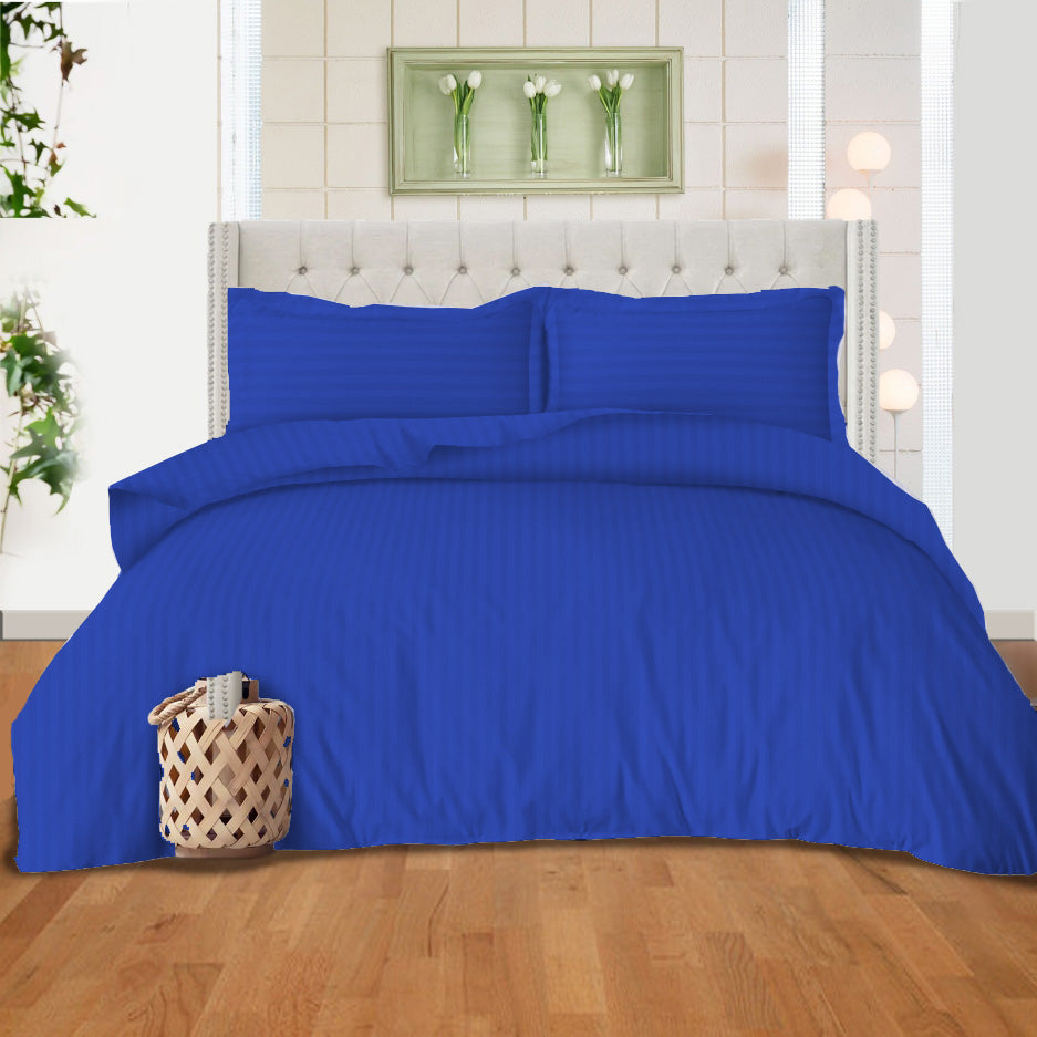 Hotel Quality Satin Stripe Duvet Cover Set