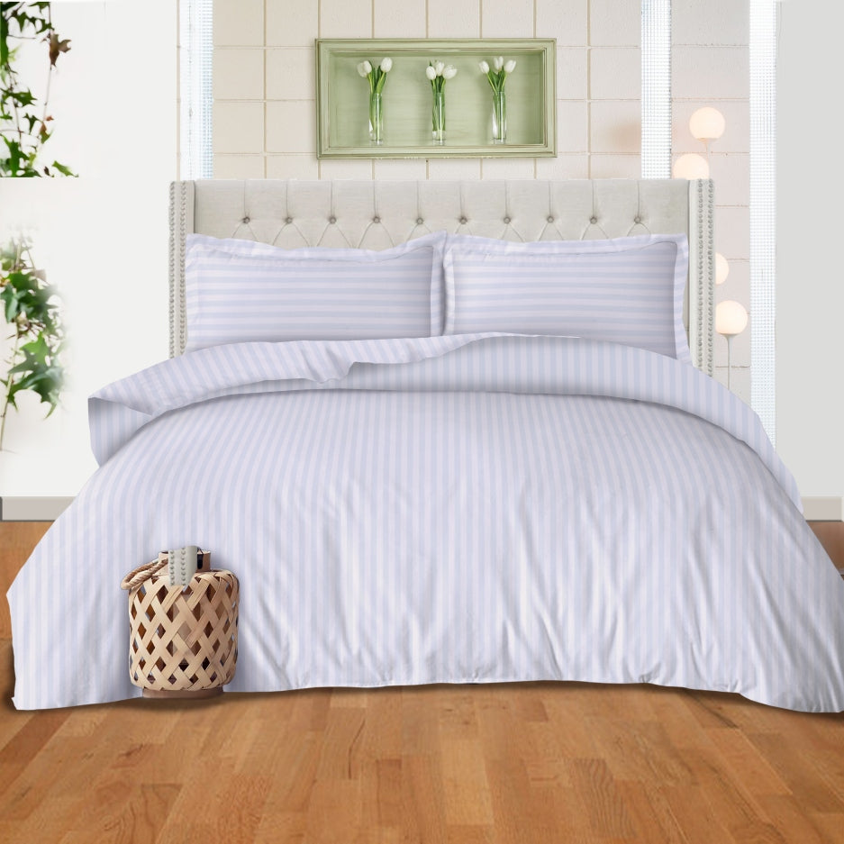 Hotel Quality Satin Stripe Duvet Cover Set