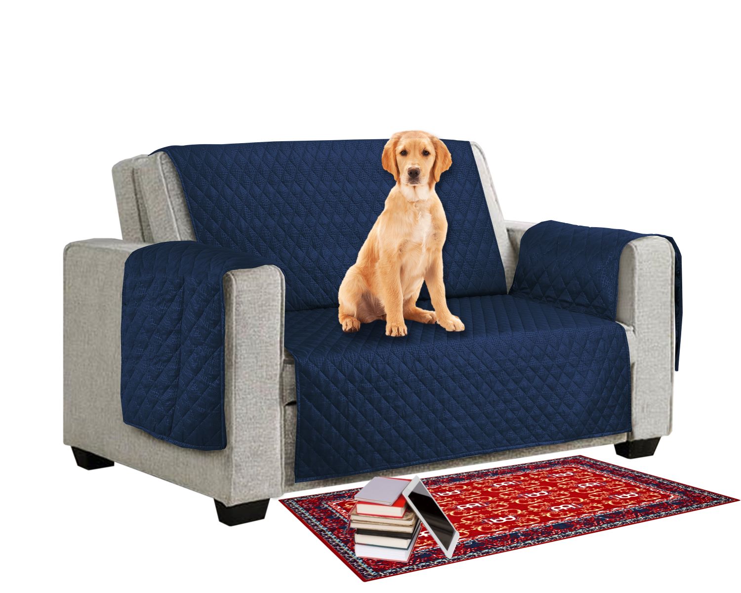 Quilted Sofa Cover for 1, 2, 3 Seater Sofa, Couch, Settee