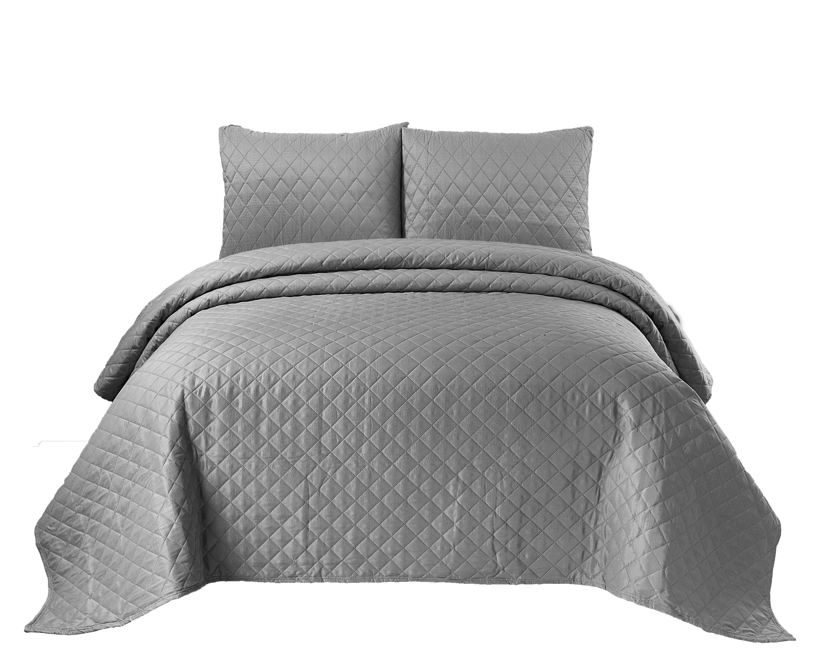 3 Piece Quilted Emboss Bedspread